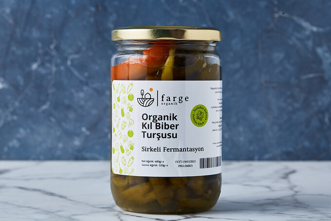 Organik Kıl Biber Turşusu (600gr)